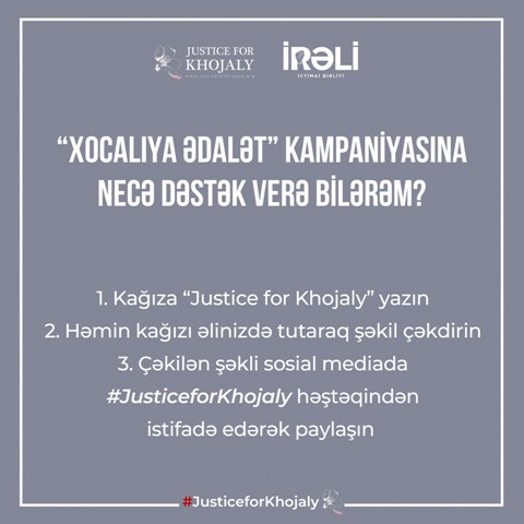 “İrəli” İctimai Birliyi gəncləri Xocalı soyqırımı ilə əlaqədar aksiyada fəal iştiraka səsləyir