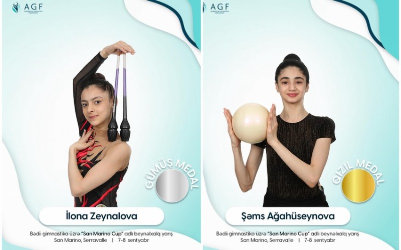 Gimtastlarımız Sanmarinoda 7 medal qazandı