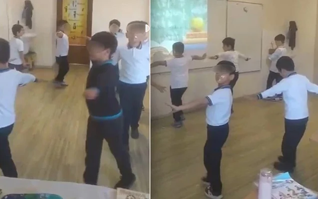 Şagirdlərin ağzını “skoç”layan müəllimə -